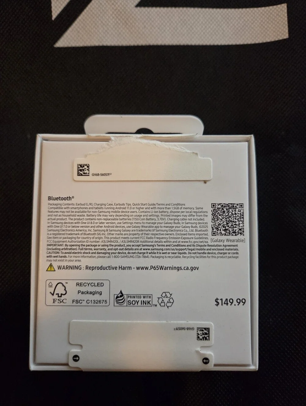 Samsung Galaxy Buds3 FE Graphite SM-R420 Bluetooth ANC Wireless Earbuds New